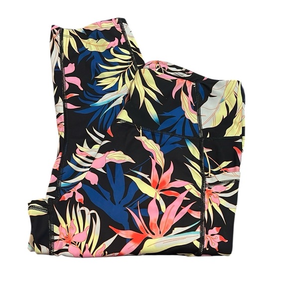 Avia Pants - Avia Multicolor Tropical Graphic Leggings